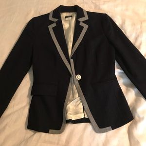 J Crew Navy Blue Fitted Blazer
